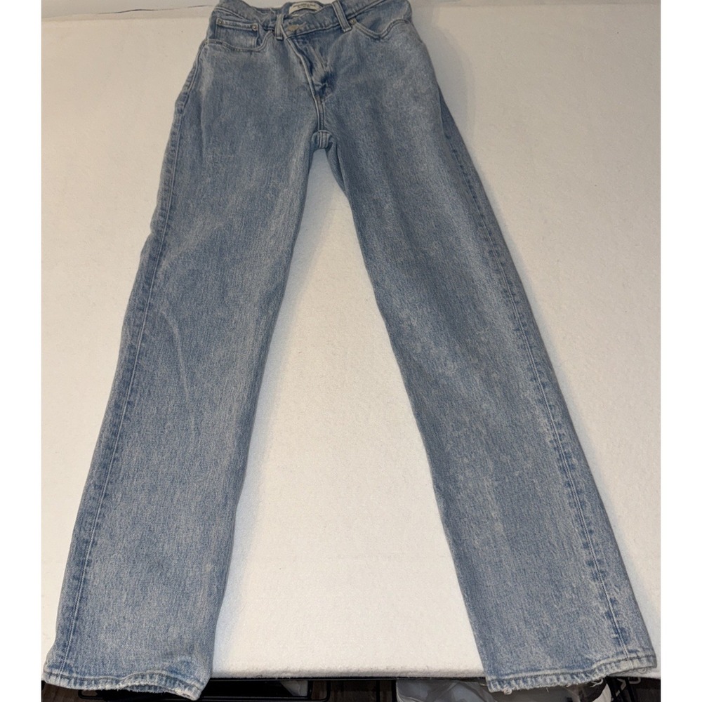 Abercrombie and Fitch the 90s straight ultra high-rise/ size 2 with crossove fly